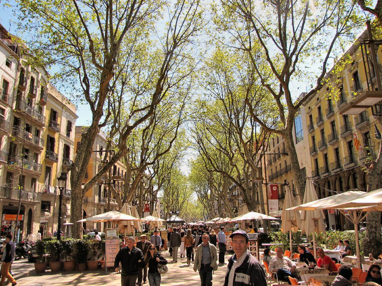 Phố đi bộ La Rambla, Barcelona, Tây Ban Nha