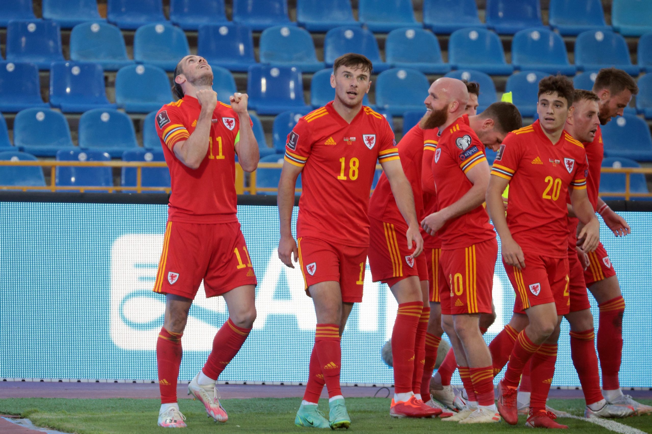 Wales đã có bàn mở tỷ số trong trận đấu với Belarus