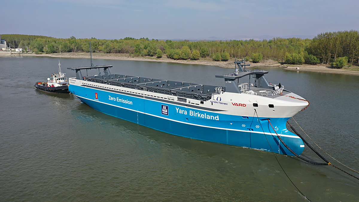 Sản xuất tàu chở hàng tự động Yara Birkeland không phát thải