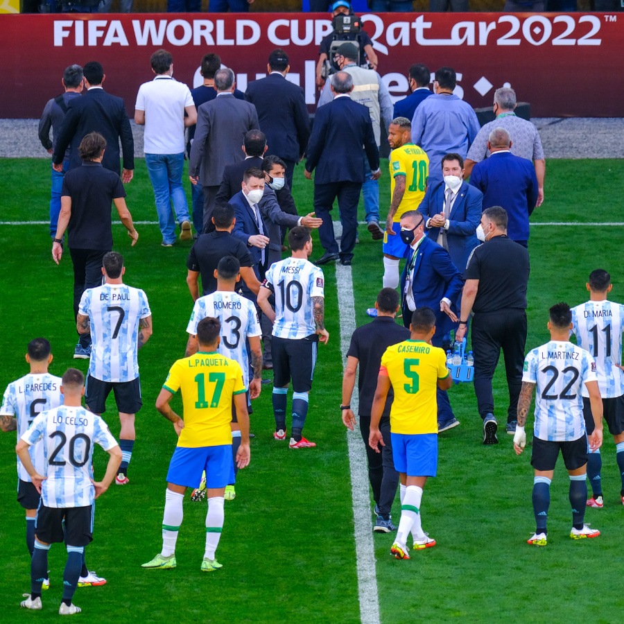 Trận Brazil vs Argentina bị dừng đột ngột